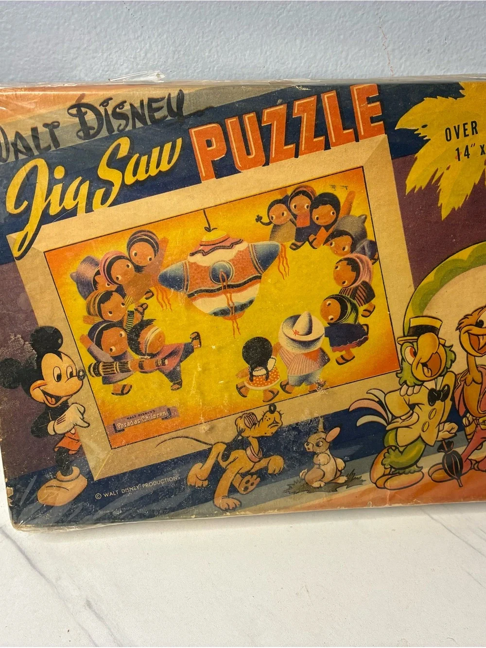 1940s Walt Disney Jigsaw Puzzle Series No. 4 Three Caballeros Kaymar Box